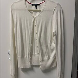 White House Black Market off White Cardigan